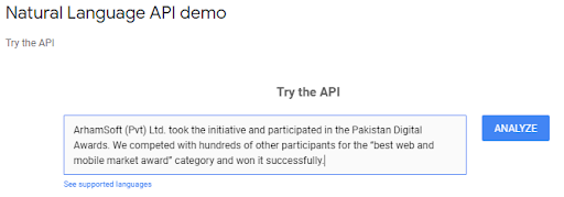 Google NLP API Tool