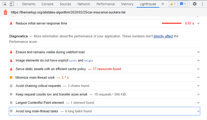 Avoid long main-thread tasks