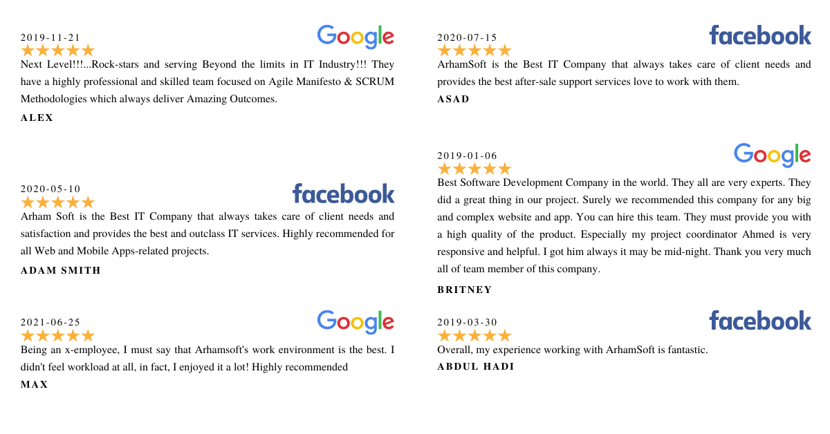 Reviews, testimonials, ratings