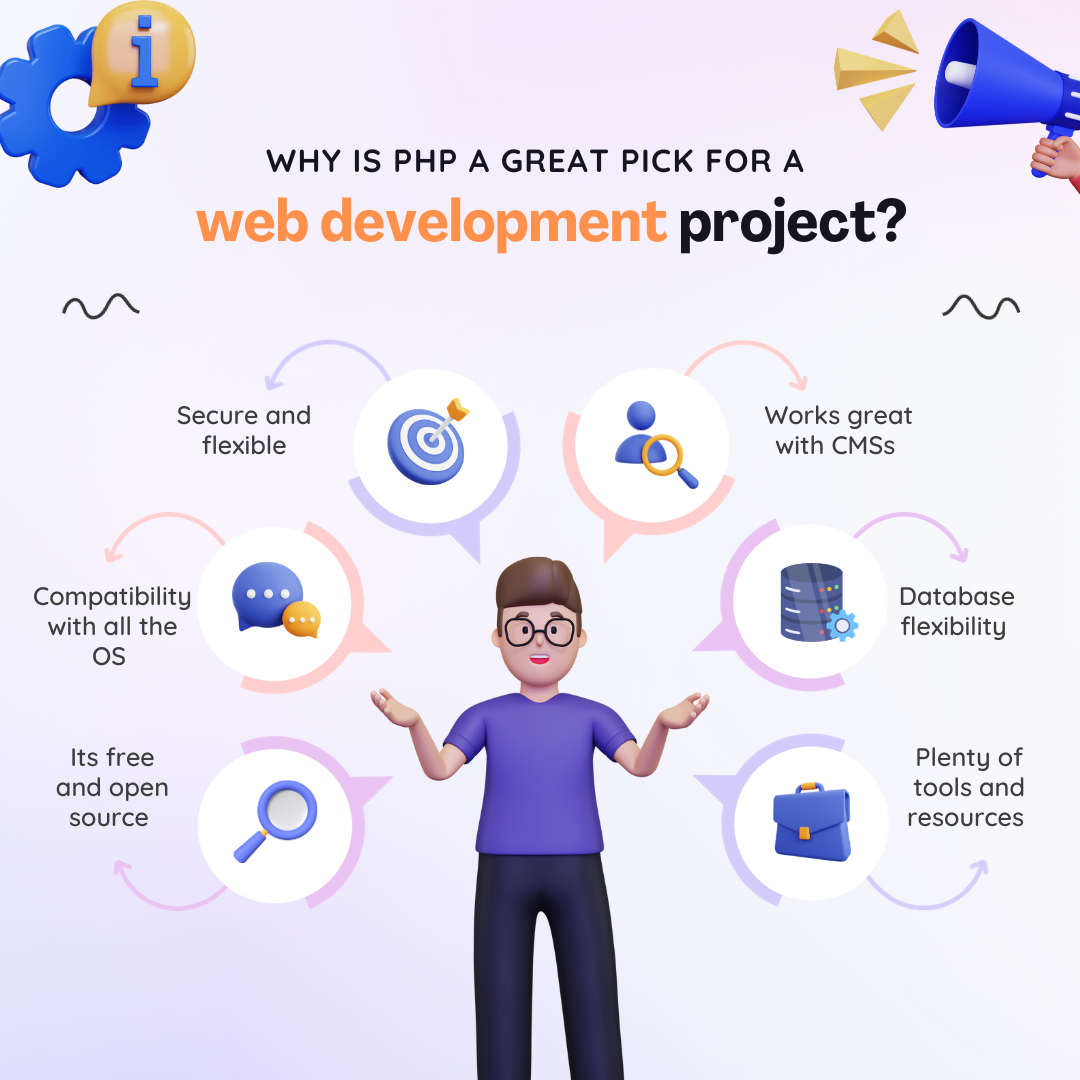 What makes PHP the best choice for a web development project